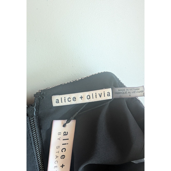 NWT Alice + Olivia Birch Ruffled Checked Maxi Dress Size 4 Checked Woven 2A452 - Picture 9 of 12